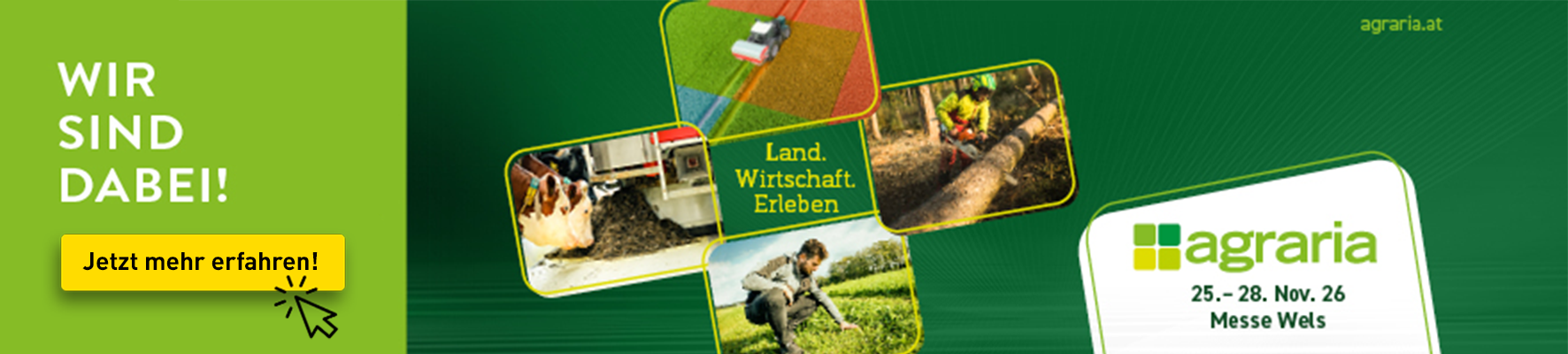 Agraria 2026 in Wels - Garant ist dabei_1772x400